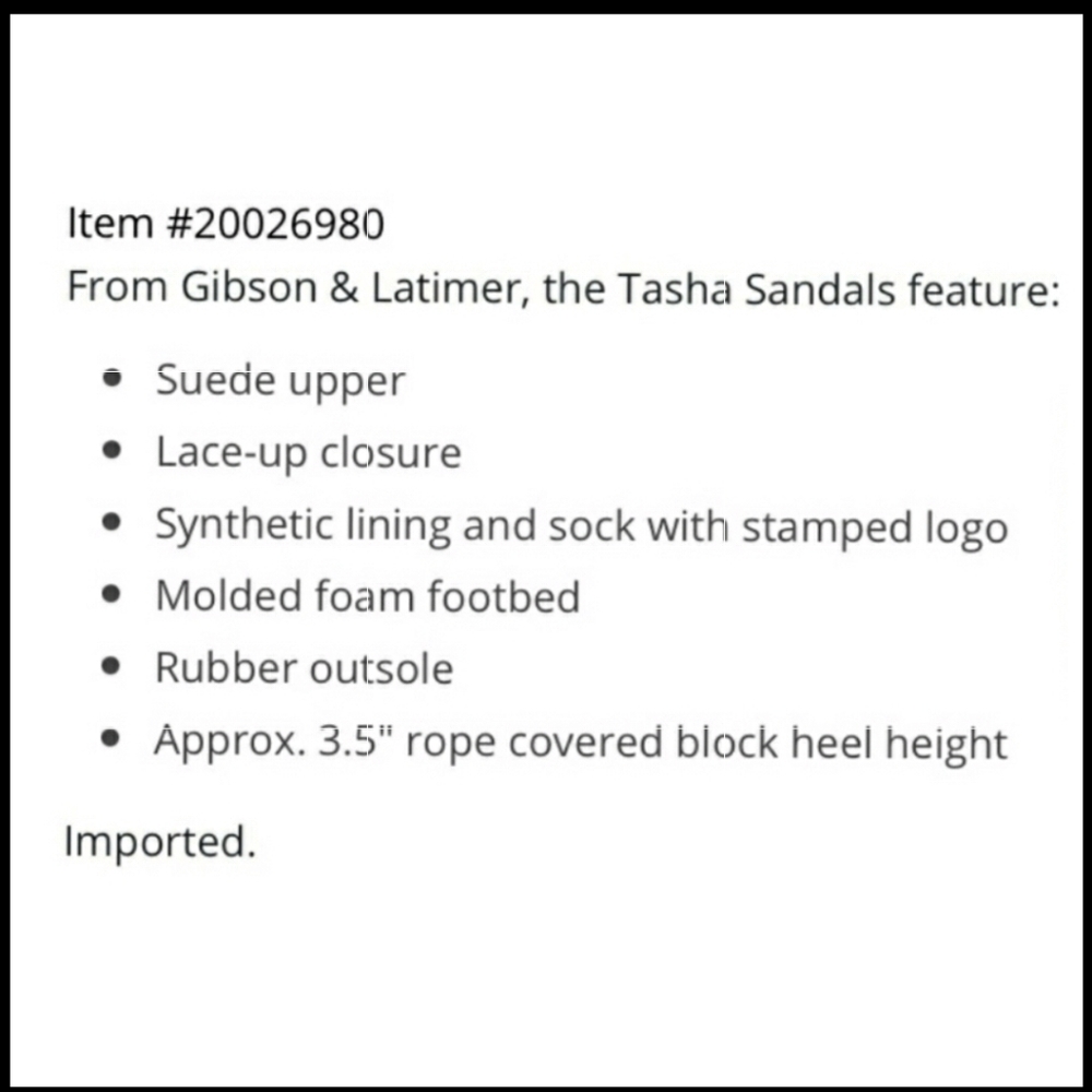 π‘Clearance Saleπ‘ Gibson & Latimer Tasha Strappy Suede Lace Up Sandals π‘ - Picture 3 of 3